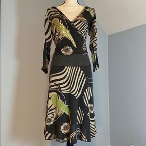 DEPT Sequined Deep V-Neck Dress